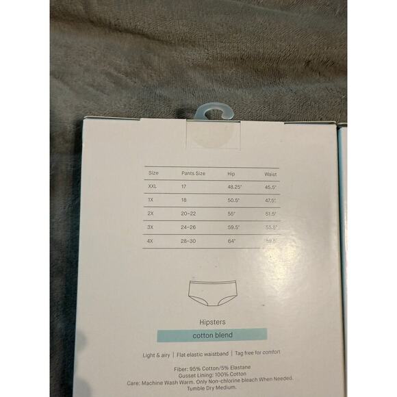 NWB Auden Bikini Underwear 12 Size XXL 17 Neutrals Cotton Elastic Stretch - Picture 3 of 3